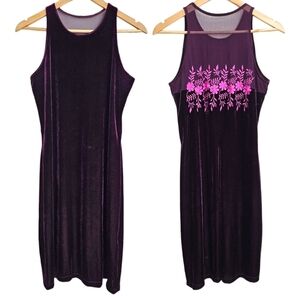 Vintage velvet mesh back bodycon dress‎